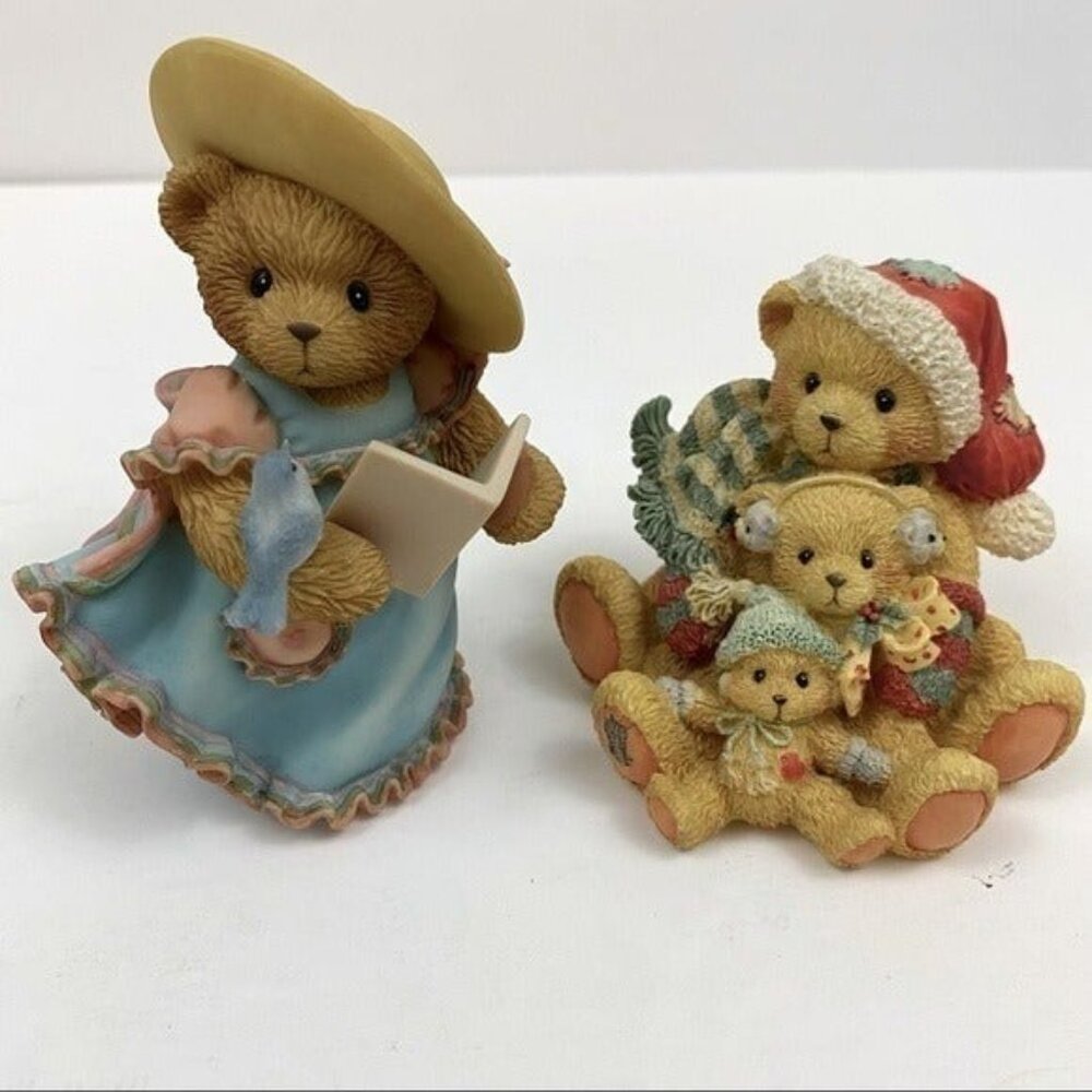 Cherished Teddies Teddy Bear Collectible Figurines - Lot of 2 Figures